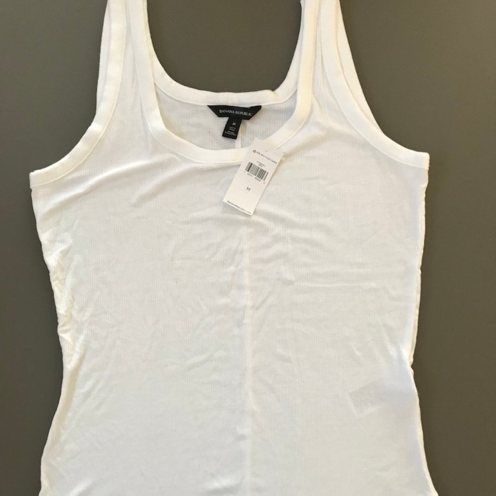 Banana Republic Basic White Tank